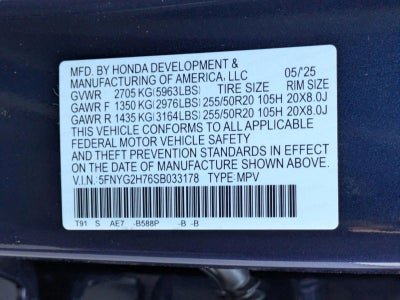 2025 Honda Pilot Touring 2WD