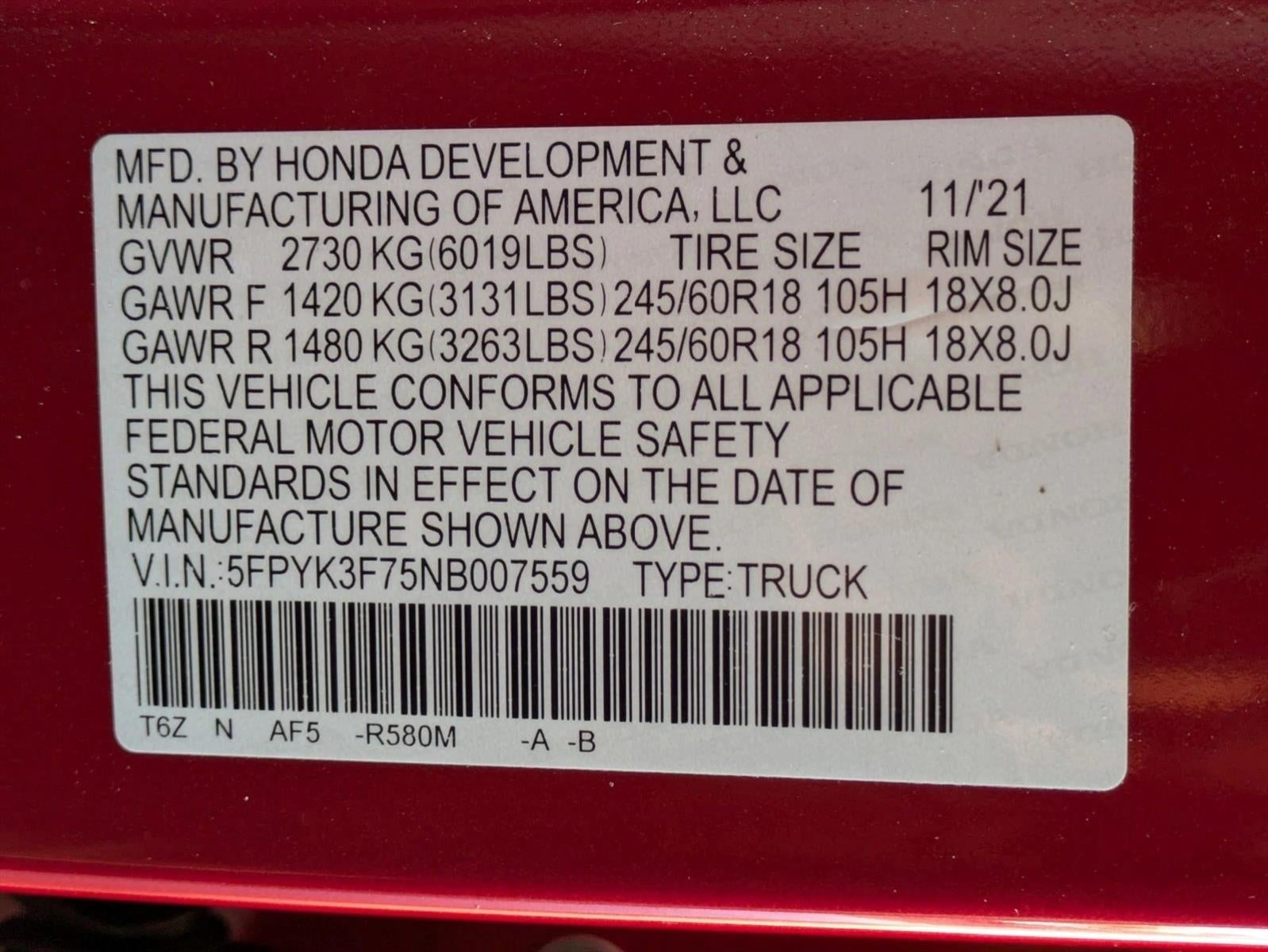 2022 Honda Ridgeline RTL-E AWD