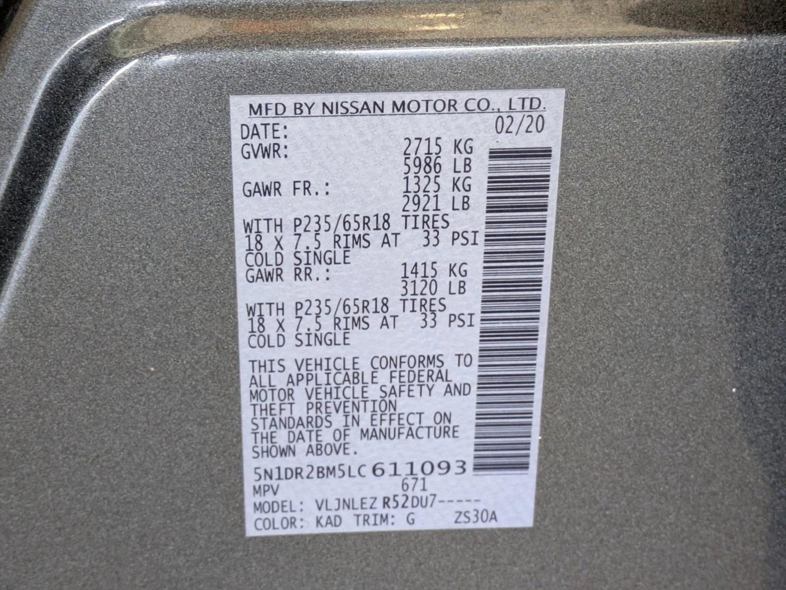 2020 Nissan Pathfinder 4x4 SV