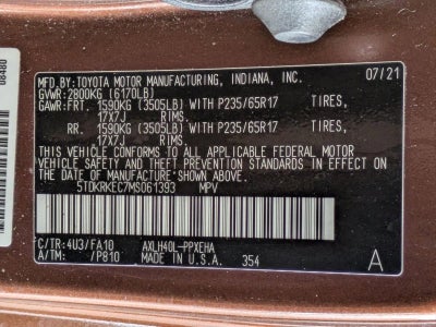 2021 Toyota Sienna LE FWD 8-Passenger (Natl)