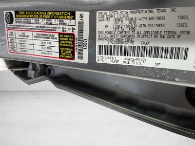 2022 Toyota Tundra 4WD 4WD SR5 CrewMax 5.5' Bed (Natl)