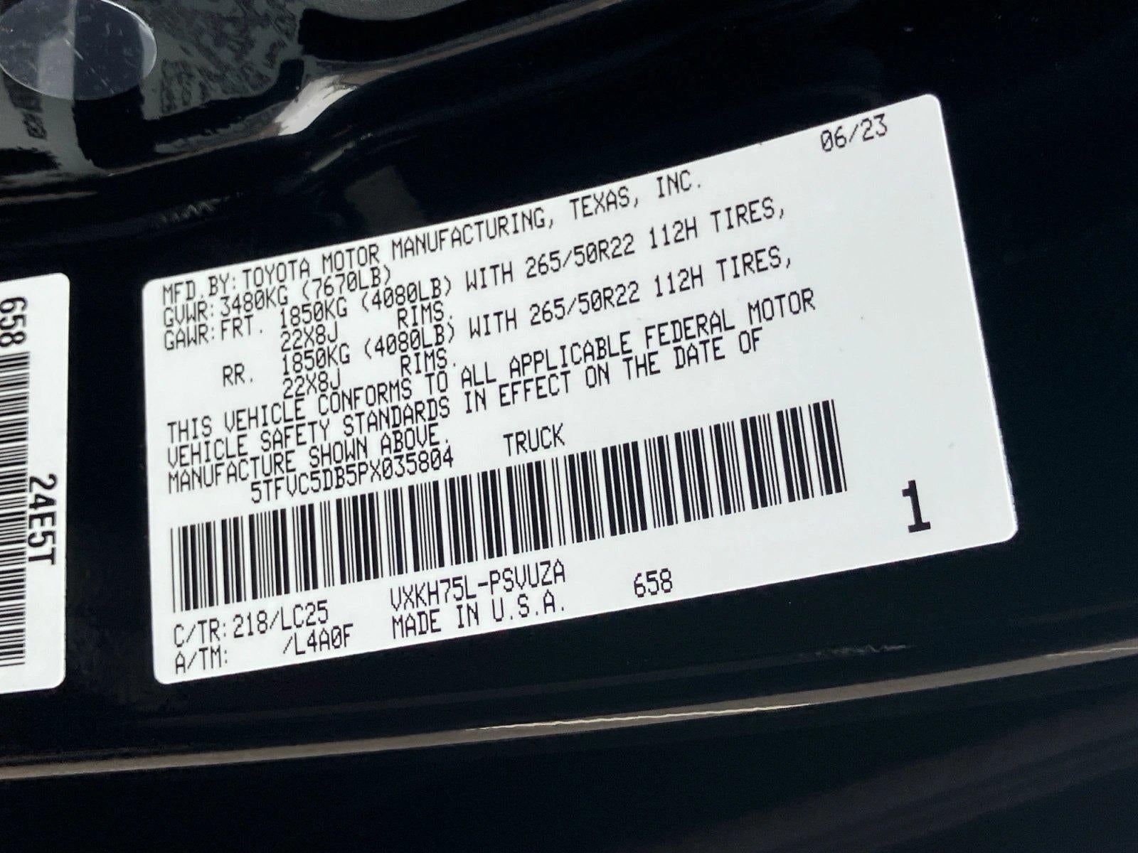 2023 Toyota Tundra 4WD 4WD Capstone Hybrid CrewMax 5.5' Bed (Natl)