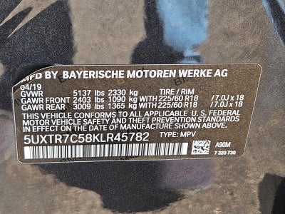 2019 BMW X3 sDrive30i Sports Activity Vehicle