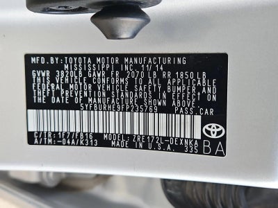 2015 Toyota Corolla 4dr Sdn CVT Auto LE Plus (Natl)