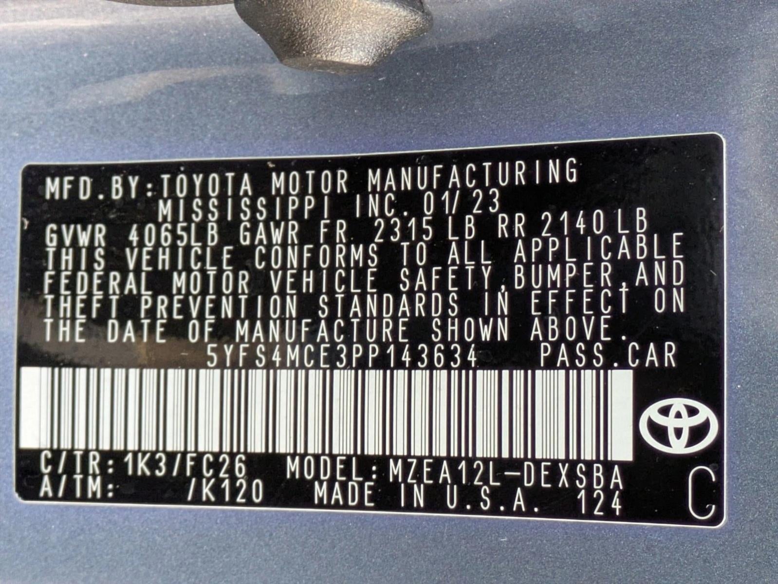 2023 Toyota Corolla SE CVT (Natl)