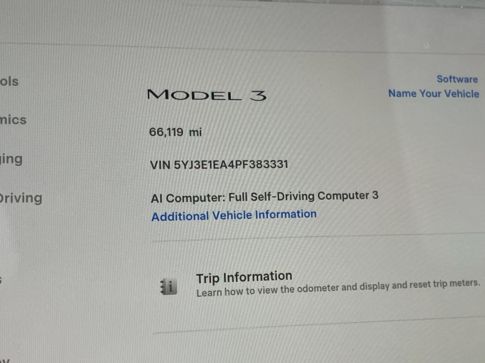 2023 Tesla Model 3 RWD