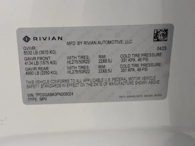 2023 Rivian R1S Adventure Quad-Motor Large Pack