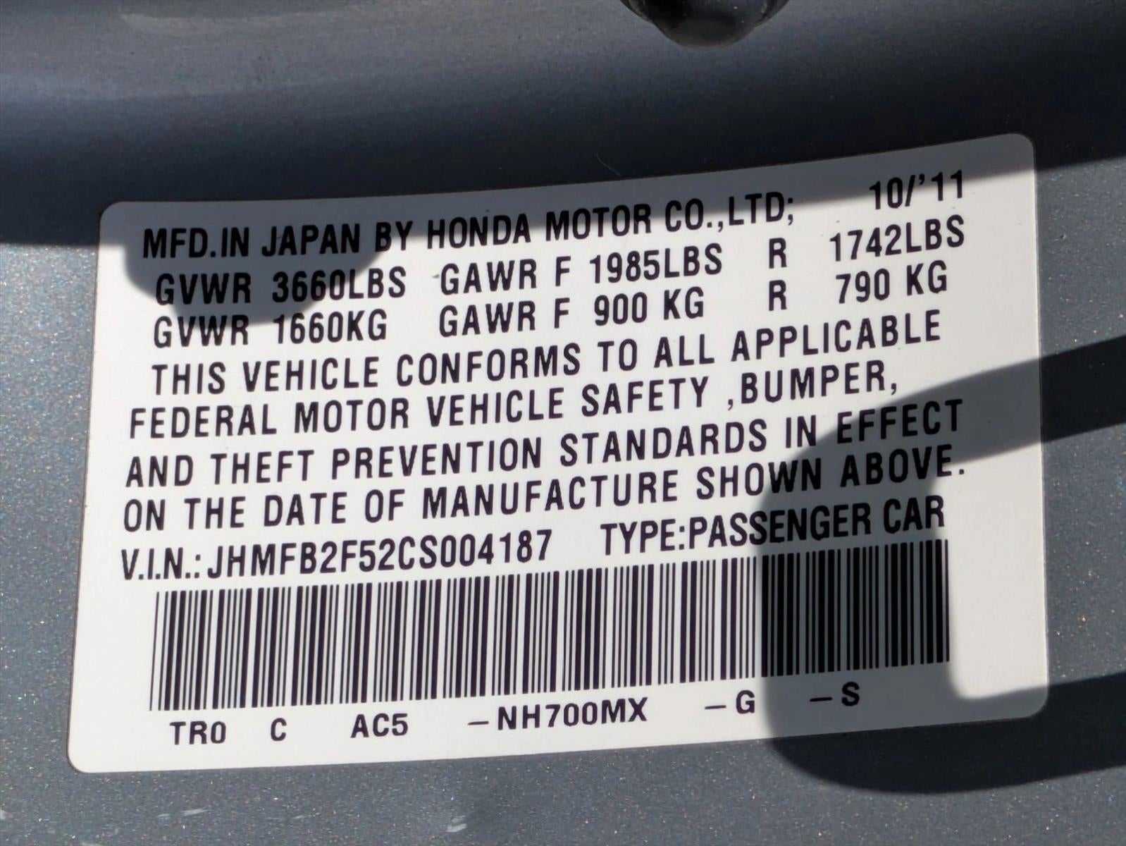 2012 Honda Civic Sedan LX Automatic