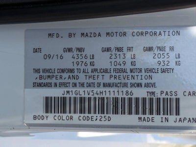 2017 Mazda Mazda6 Touring Auto