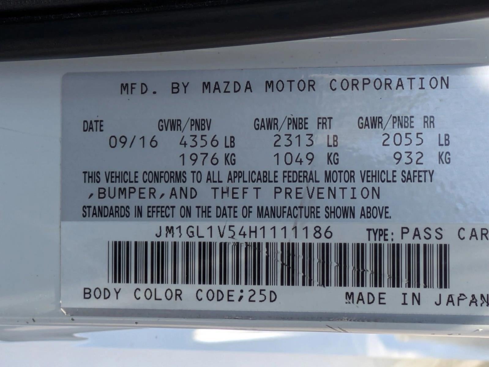 2017 Mazda Mazda6 Touring Auto