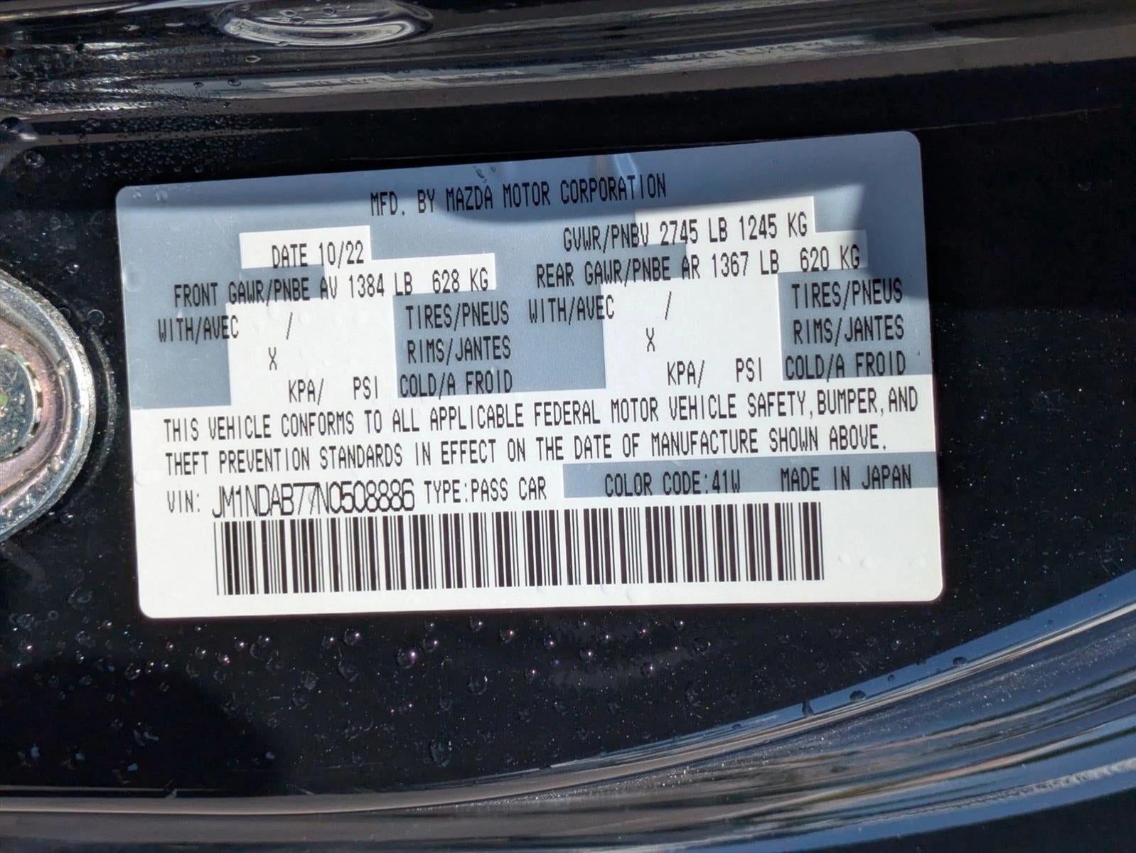 2022 Mazda Mazda MX-5 Miata Sport Manual