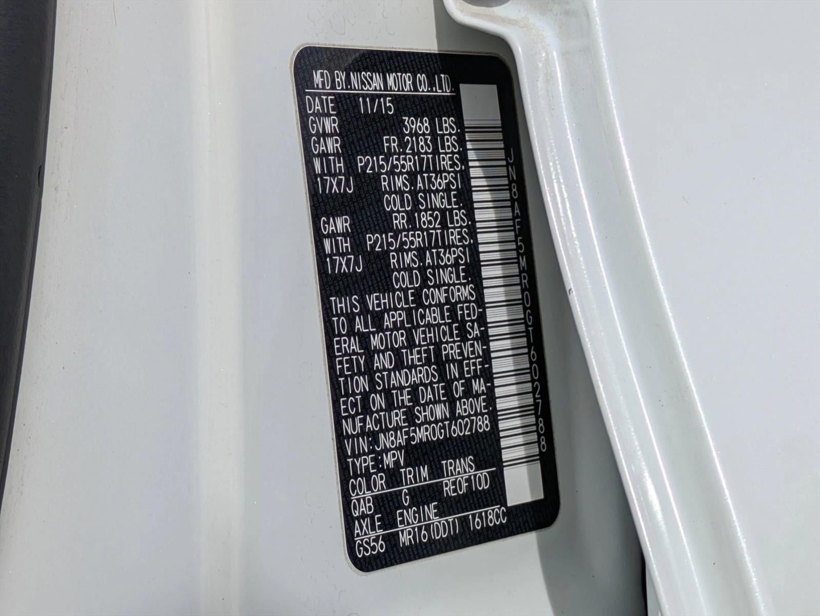 2016 Nissan JUKE 5dr Wgn CVT S FWD