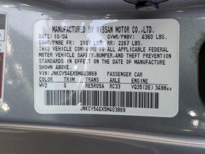 2005 INFINITI G35 Coupe Base