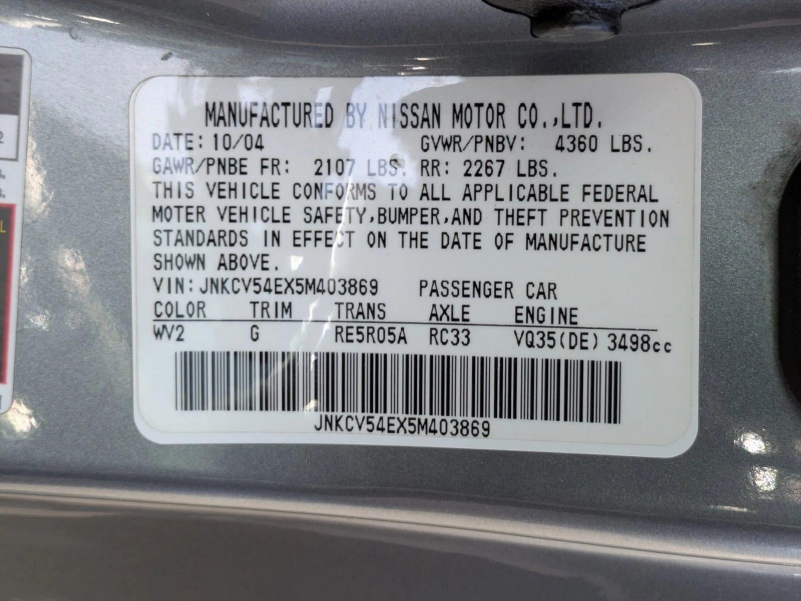 2005 INFINITI G35 Coupe Base