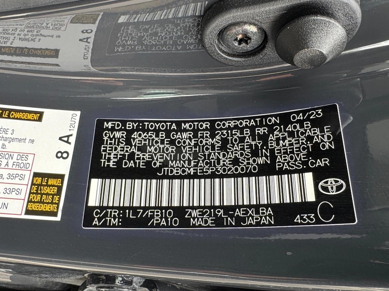 2023 Toyota Corolla Hybrid LE FWD (Natl)