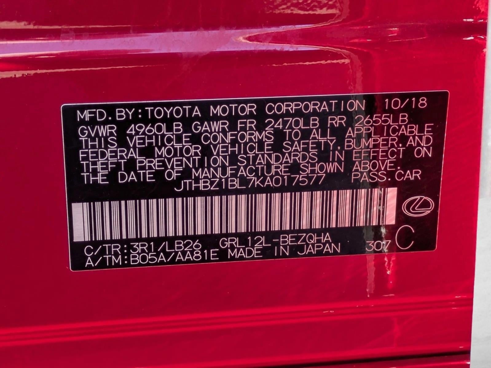 2019 Lexus GS 350 F Sport RWD