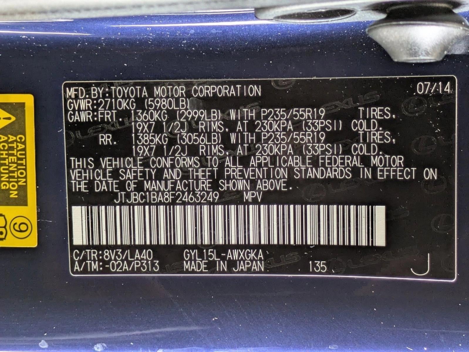 2015 Lexus RX 450h AWD 4dr