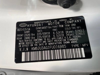 2015 Hyundai TUCSON FWD 4dr Limited