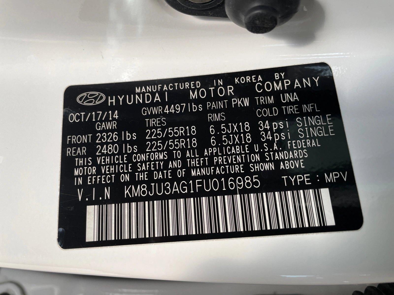 2015 Hyundai TUCSON FWD 4dr Limited