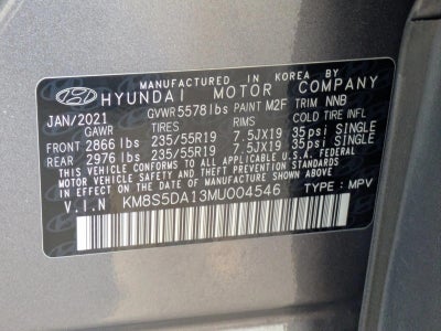 2021 Hyundai SANTA FE Hybrid Limited AWD