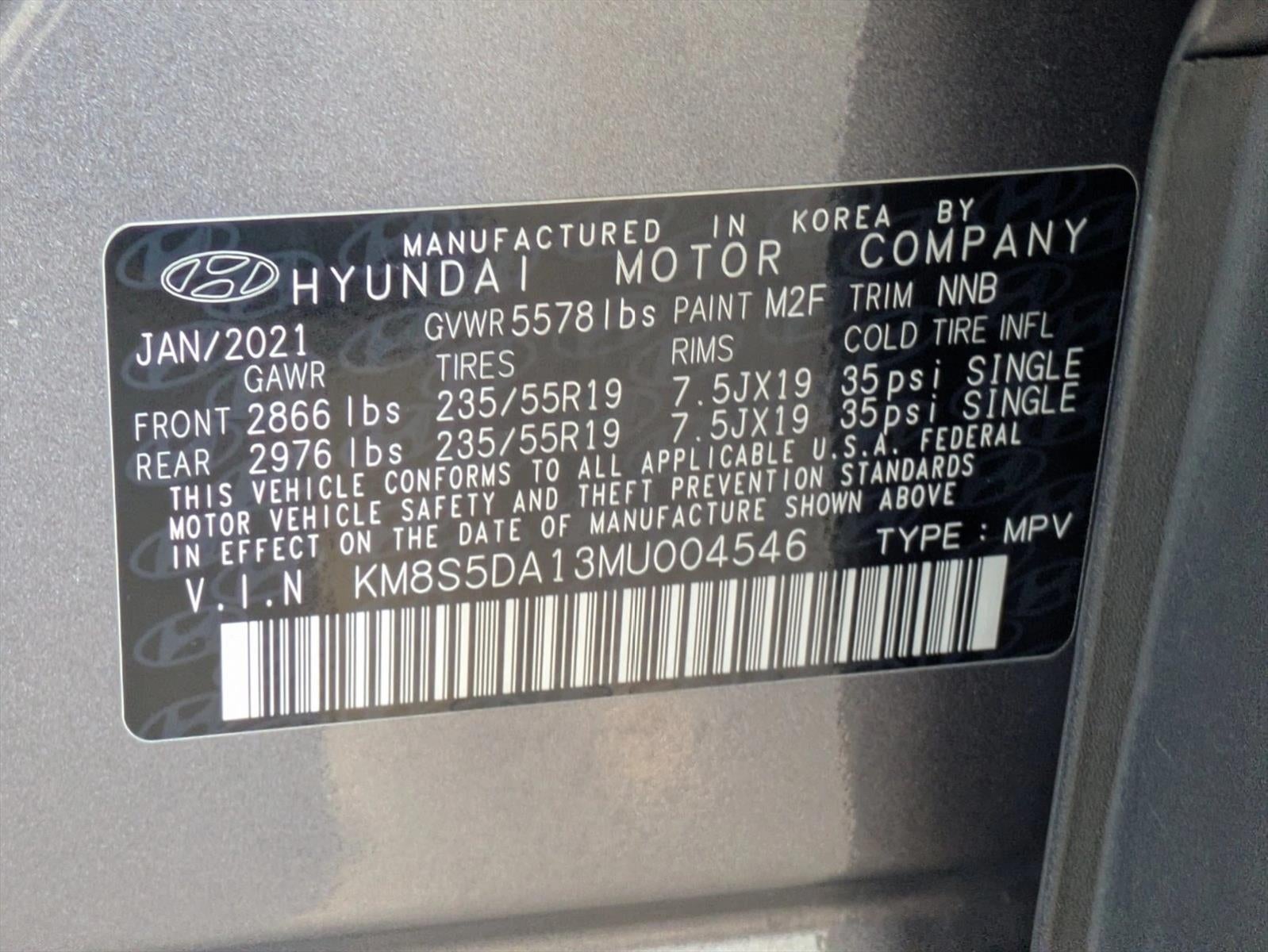 2021 Hyundai SANTA FE Hybrid Limited AWD