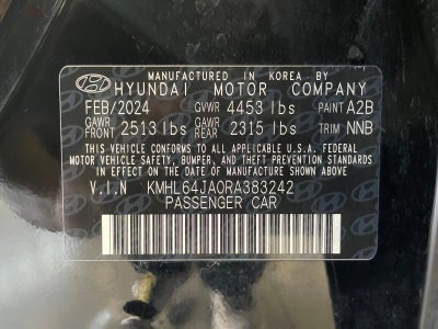 2024 Hyundai SONATA SEL 2.5L FWD