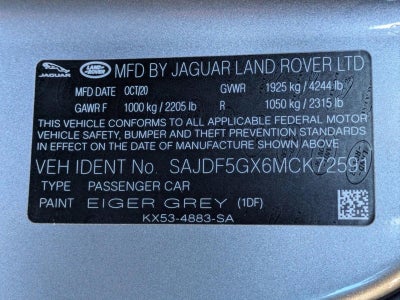 2021 Jaguar F-TYPE Convertible Auto First Edition