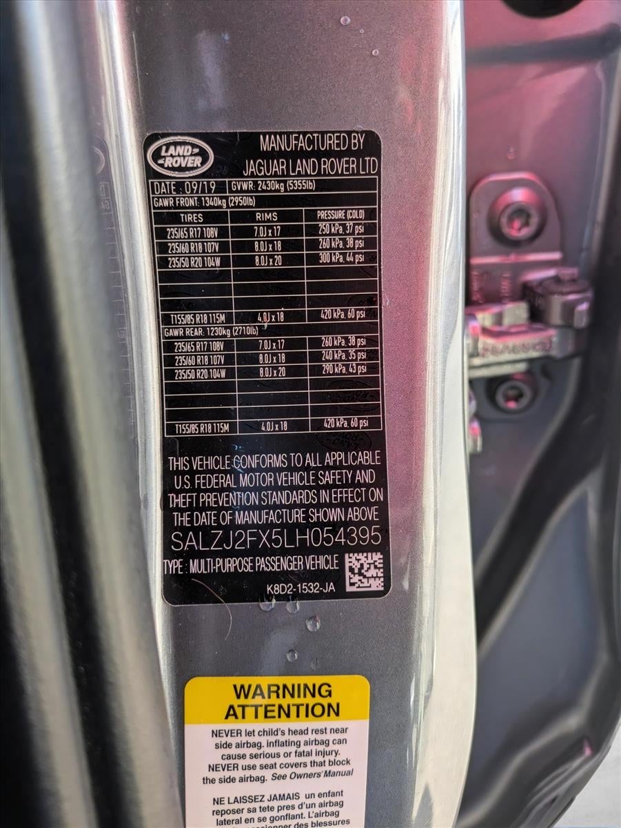 2020 Land Rover Range Rover Evoque P250 S