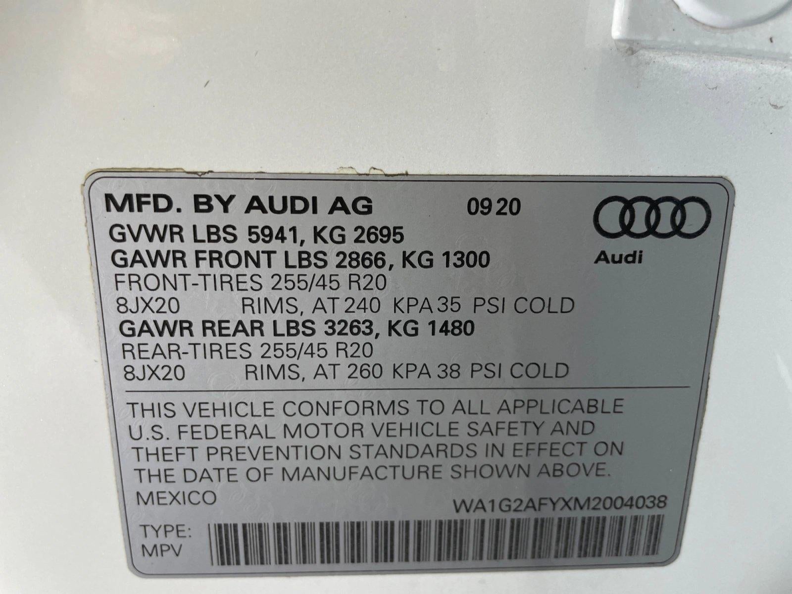 2021 Audi Q5 Premium 55 TFSI e quattro
