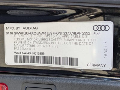 2017 Audi A4 2.0 TFSI Auto Premium Plus FWD