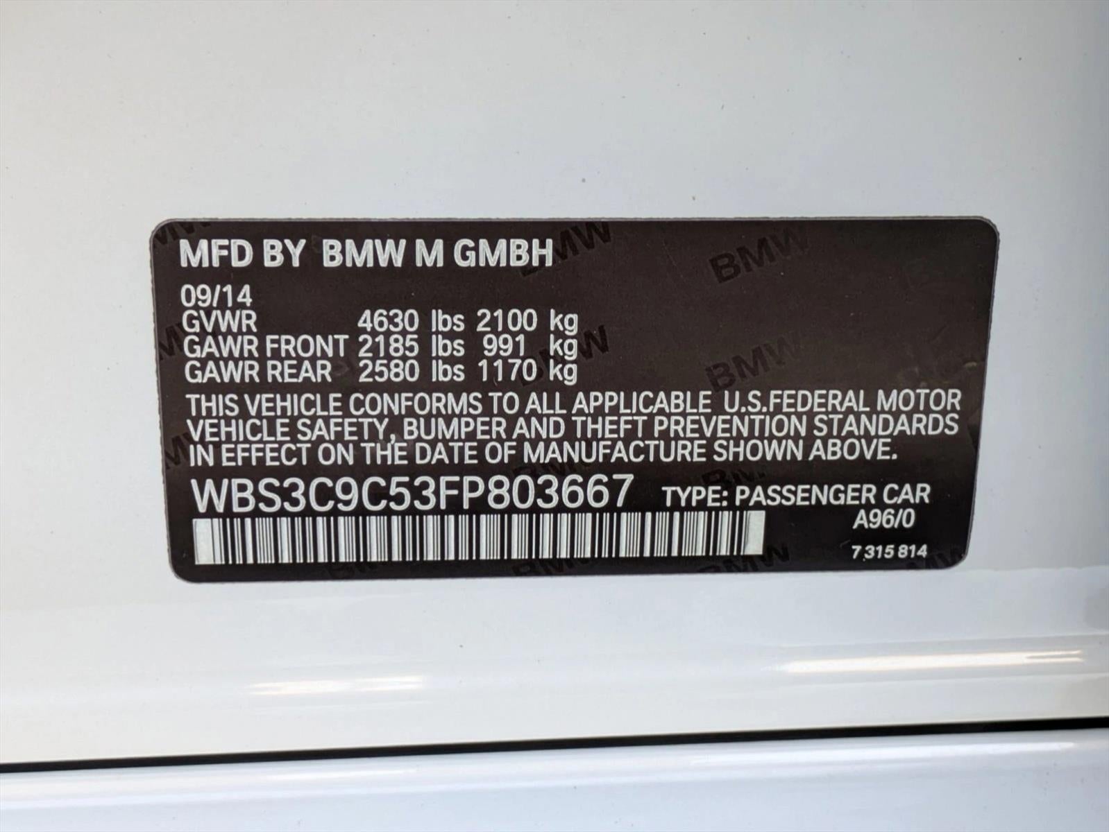 2015 BMW M3 M3 Sedan