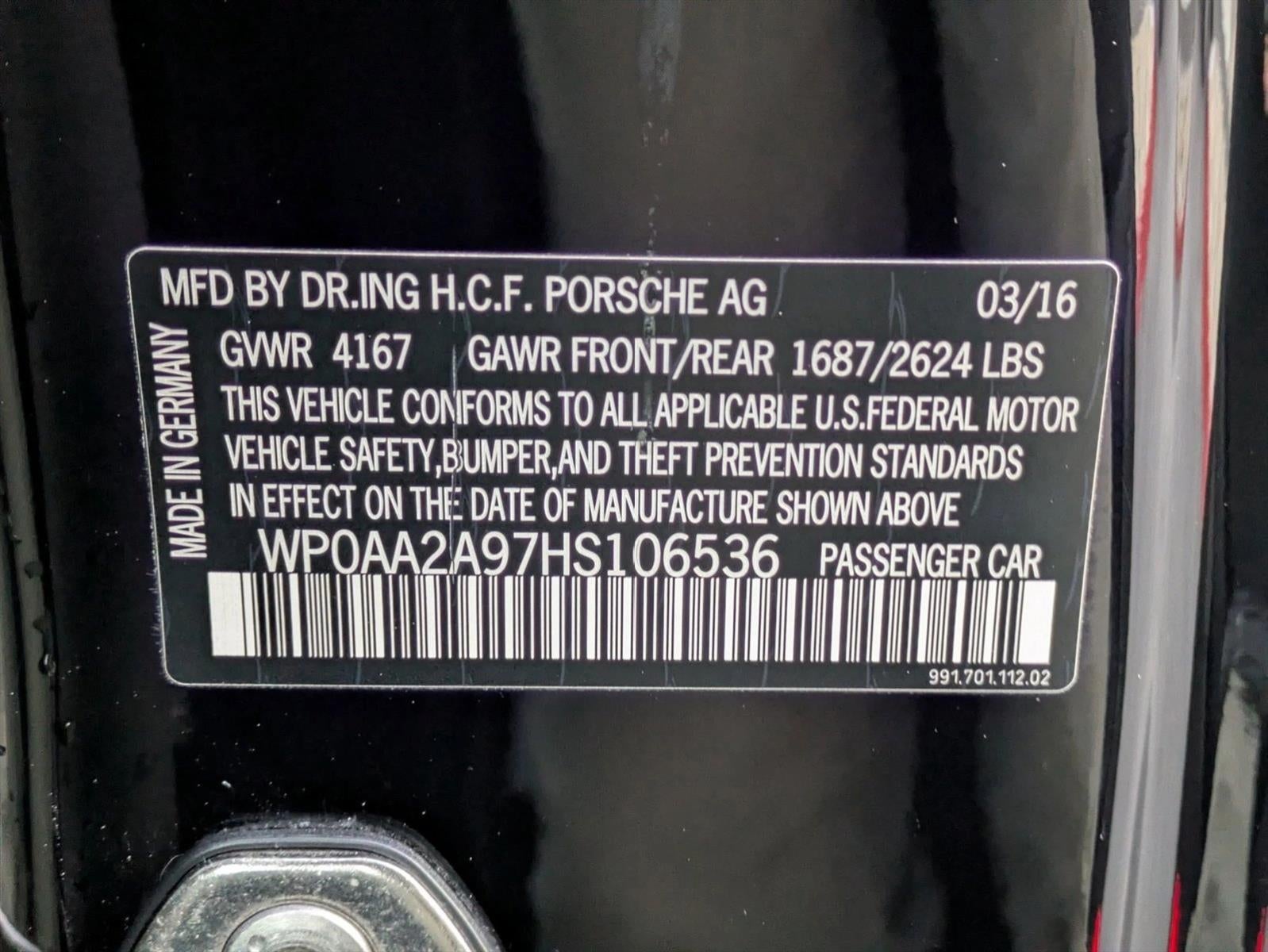 2017 Porsche 911 Carrera Coupe