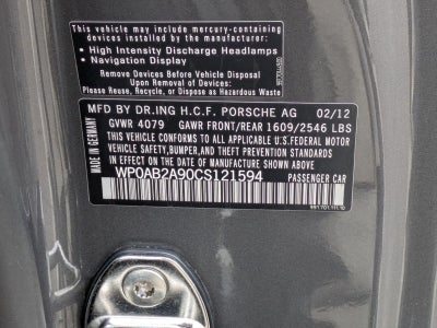 2012 Porsche 911 2dr Cpe 991 Carrera S