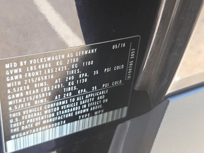 2017 Volkswagen Tiguan 2.0T S FWD