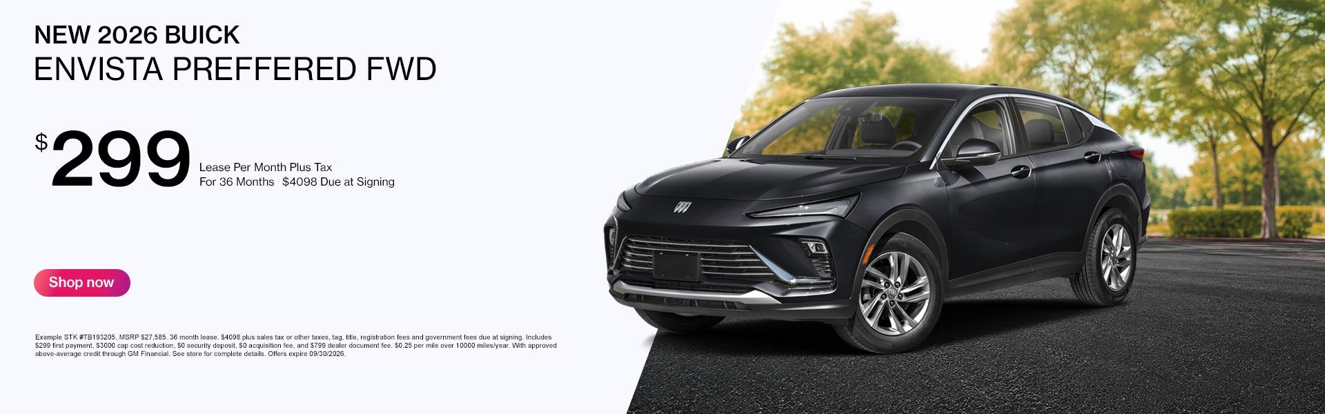 New 2026 Buick Envista Lease Offer